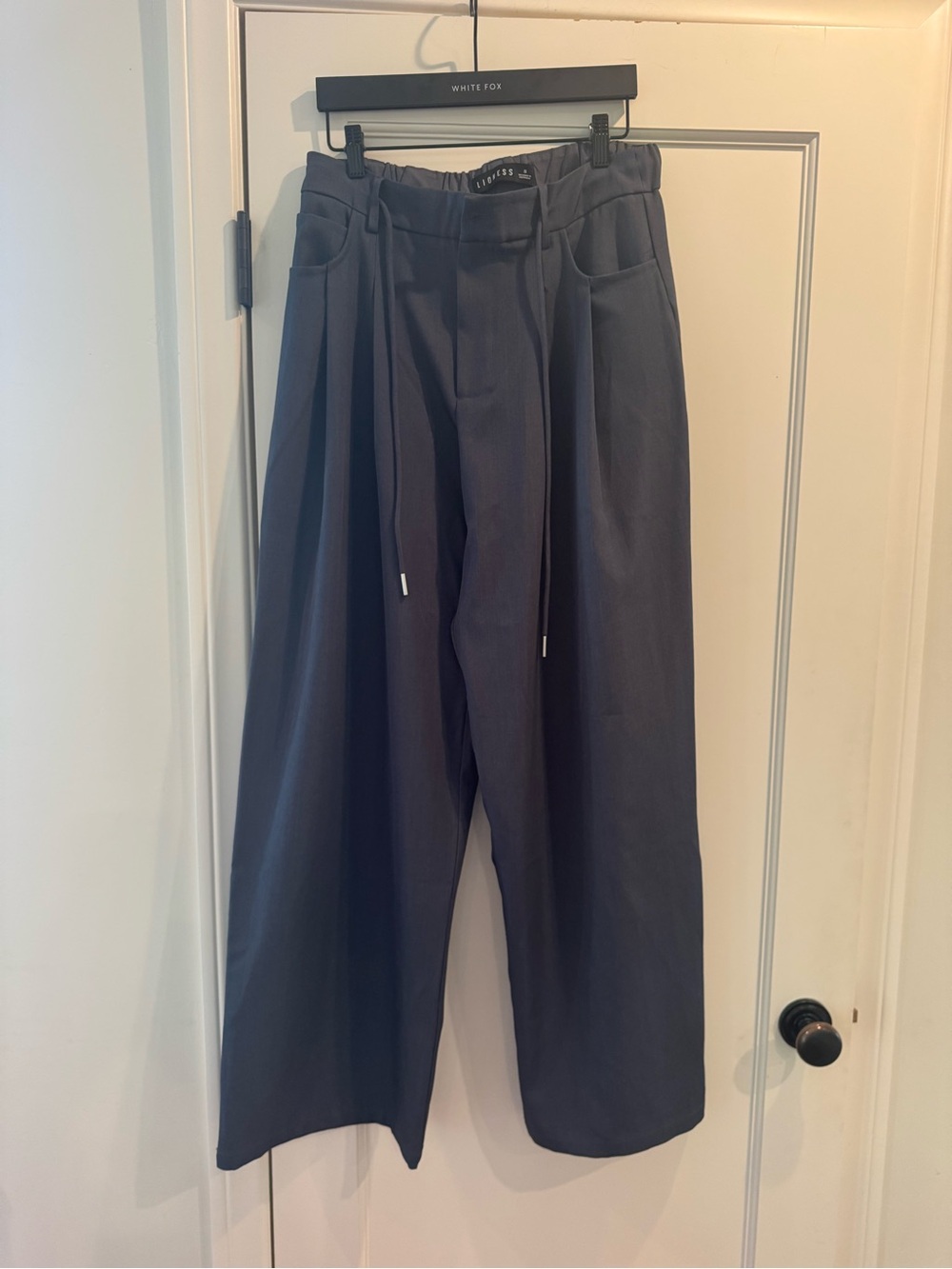 Lioness Men's Wide-Leg Drawstring Pants in Navy